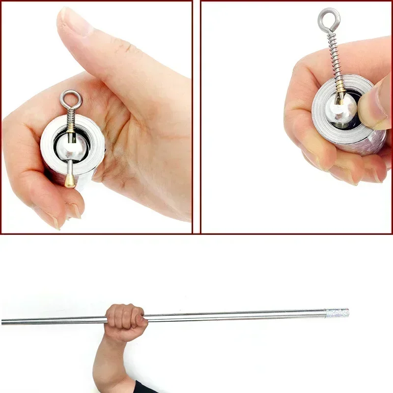 1PCS Hot Sale Steel Metal Magic Pocket Staff Portable Self-defense Telescopic Stick Martial Arts Performance Extension Pole Wand