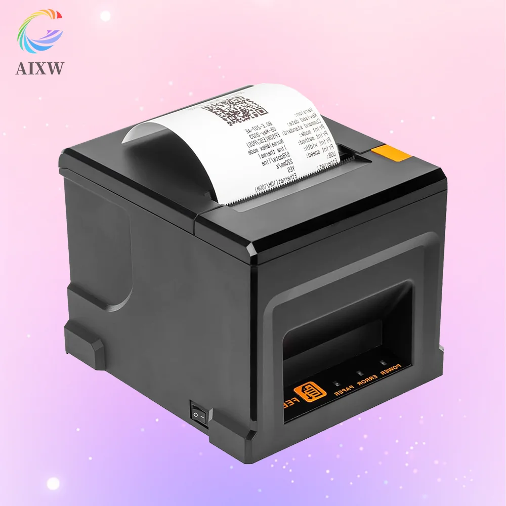 

AIXW 80mm Thermal Receipt Printer for Supermarket Retail Shop POS Printer 203dpi Resolution Direct Thermal Printing