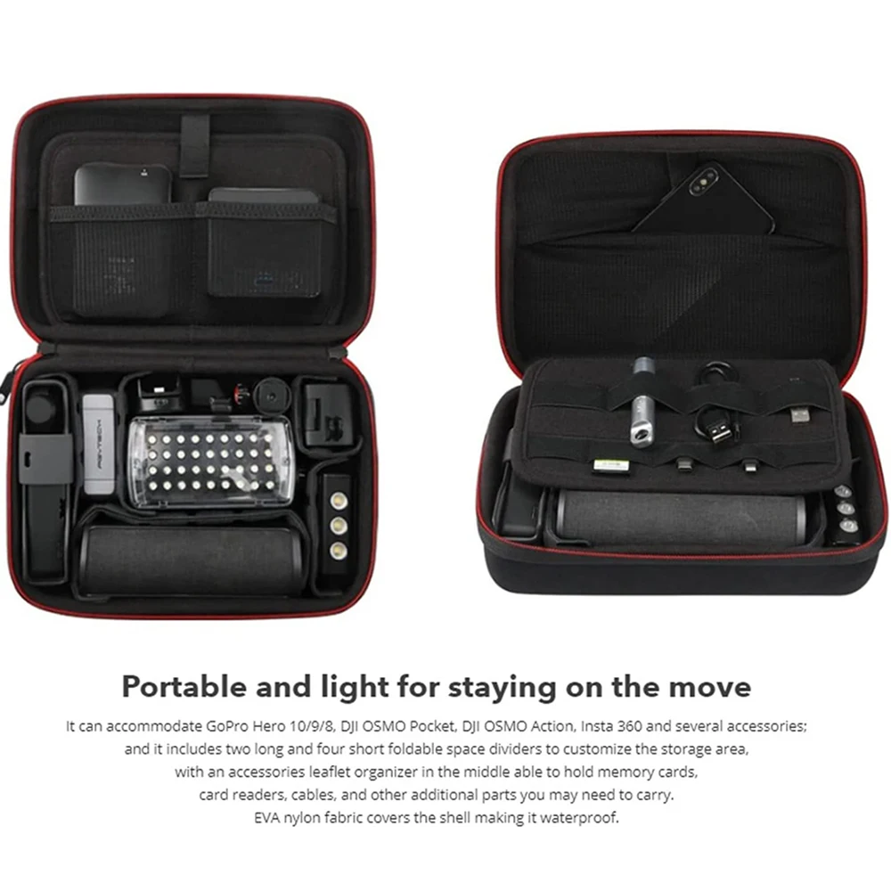 PGYTECH OSMO Action Camera Carrying Case Waterproof Portable Bag Storage Box Compatible For DJI Osmo Pocket/ Pocket 2 /Pocket 3