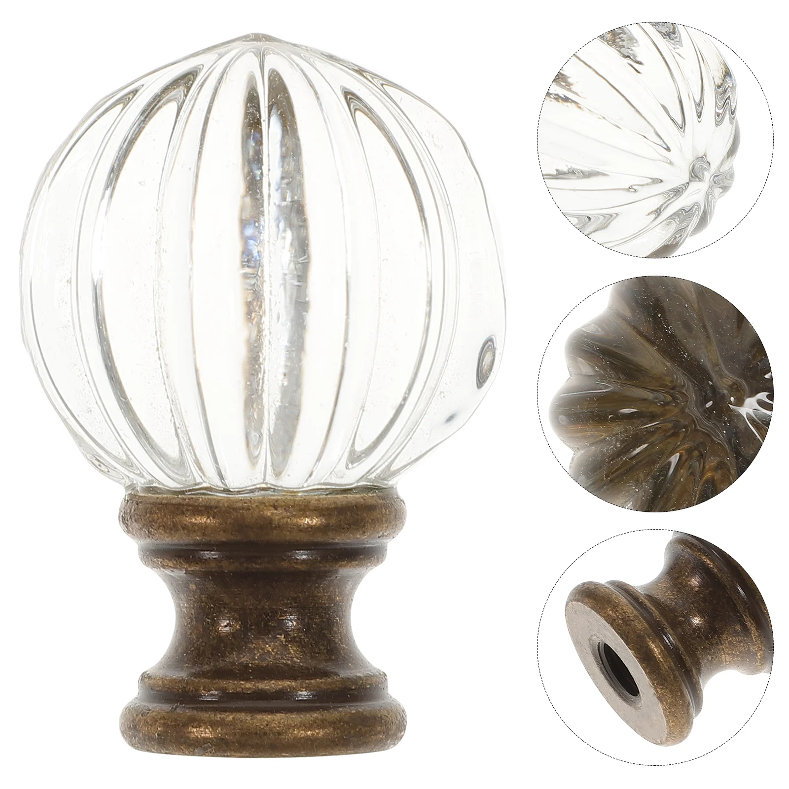 Lamp Top Decoration for Shade Desk Finial Solid Finials Light Knob Caps Holder Harp Tapped Lampshade
