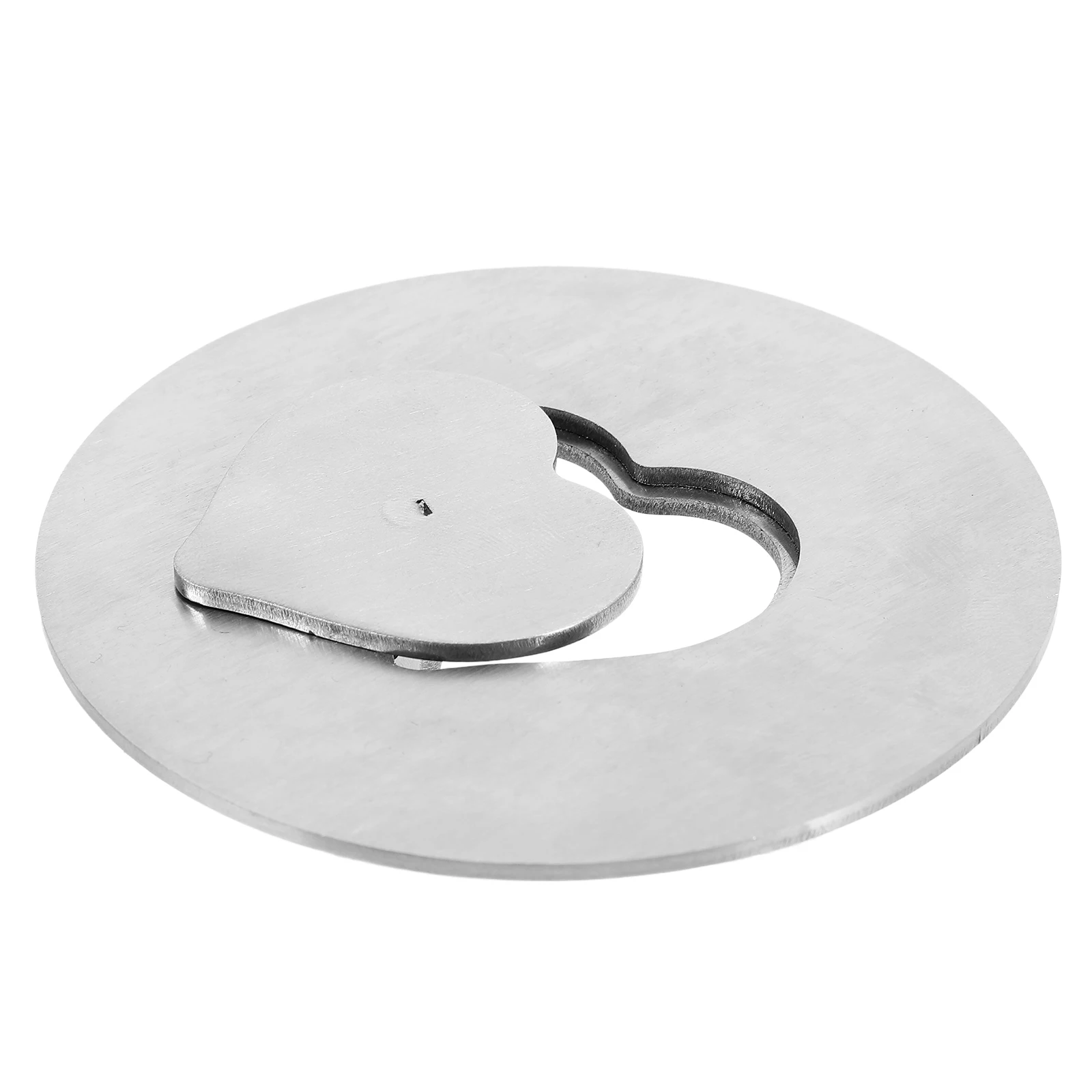 

Stainless Steel Jar Cover Rust Resistant Sturdy Topper Lid With Extinguishing Cap Heart Hollow Design Decorative