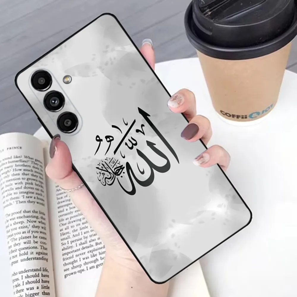 Only Allah Phone Case For Samsung S24,23,22,30,21,10,9,Ultra,Plus,Lite,FE,Soft Silicone Black Cover