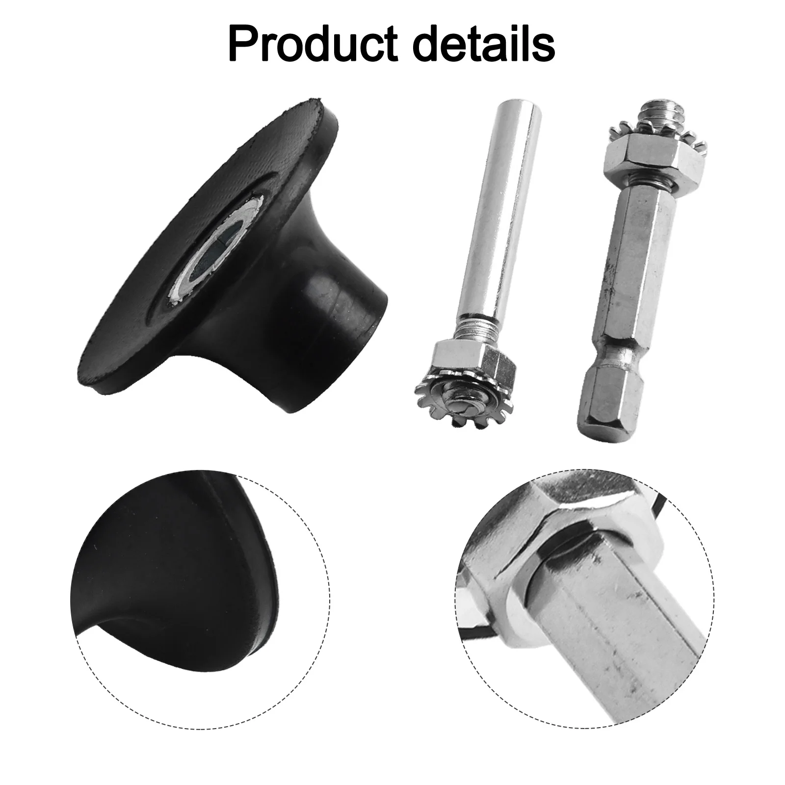 2pc Shanks Quick Change Adapter For DIY Projects Round Shank Rubber Pad With Aluminum Core Shock Absorption Versatile Use