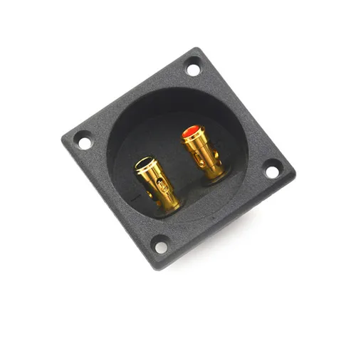 -* New Sale Square Shape Double Binding Post Type Speaker Box Gold Terminal Cup Black
