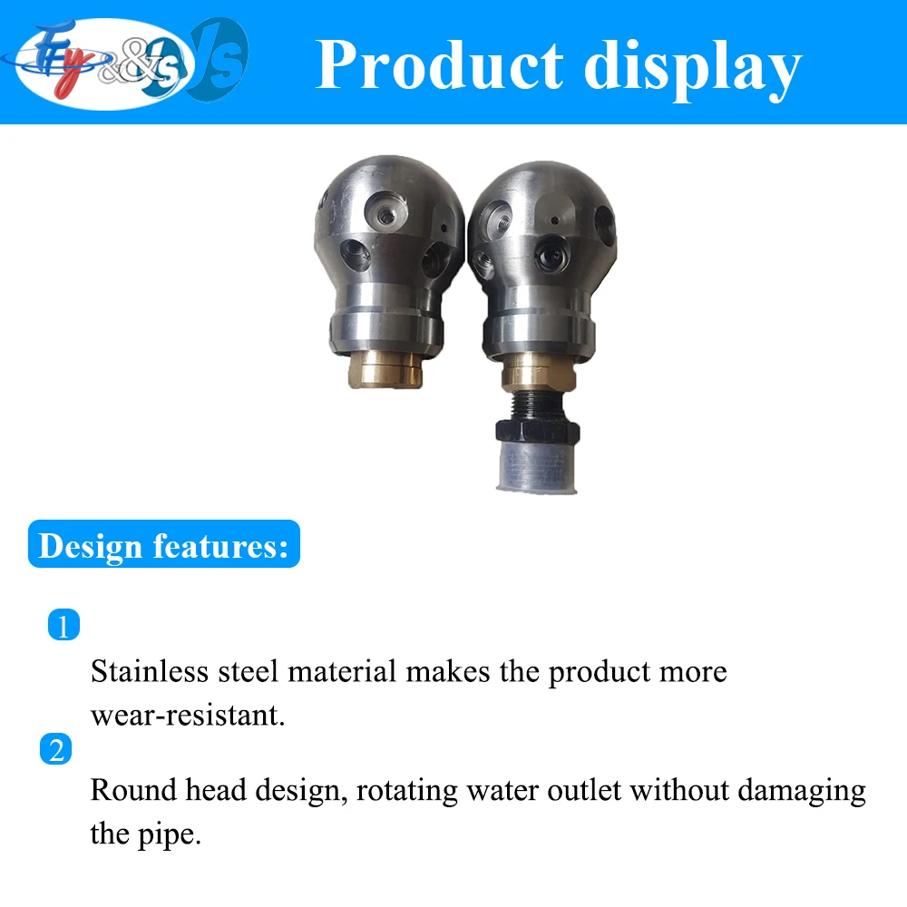 

3/8 Rotating Ball spherical jetter nozzle high pressure washing sewer cleaning dredge cutter nozzle