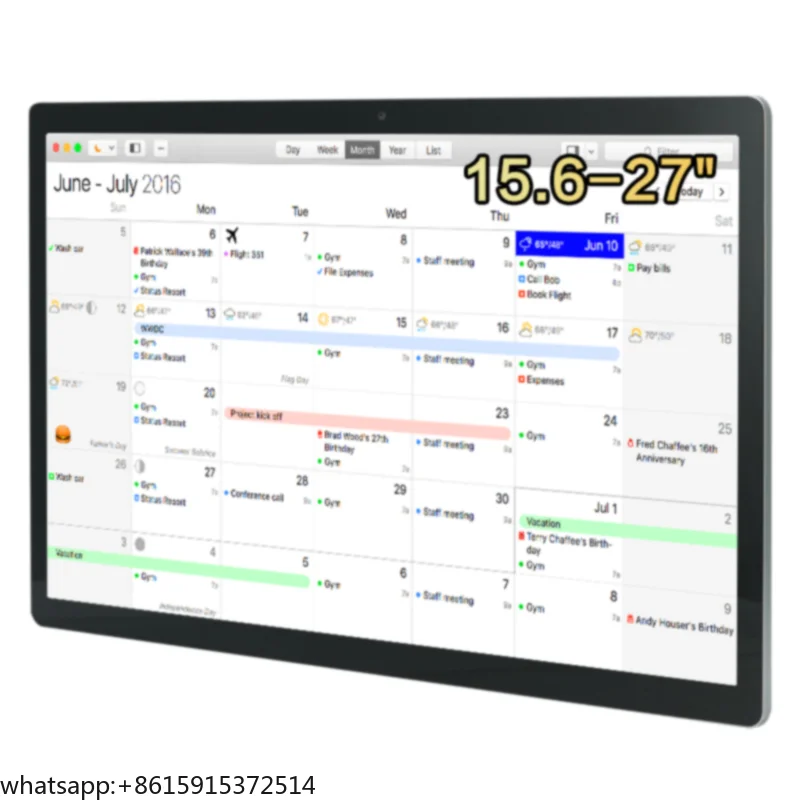 TCDSTAR NEW15.6 Inch Touchscreen Digital Calendar & Wall Planners, Smart Whiteboard Calendar for Chore Chart & Work Schedule