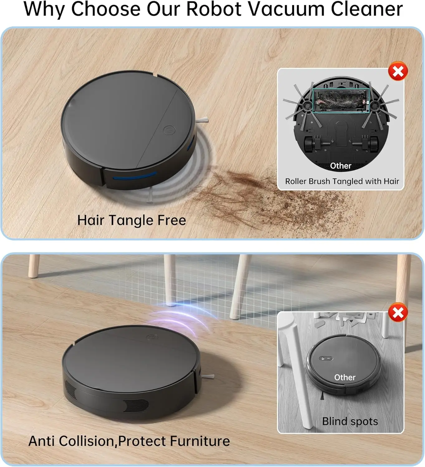 Модернизированный робот-пылесос с мощностью всасывания 3500 Па, робот-пылесос большой пыль 550 мл, пульт дистанционного управления, автоматическая самостоятельная зарядка R