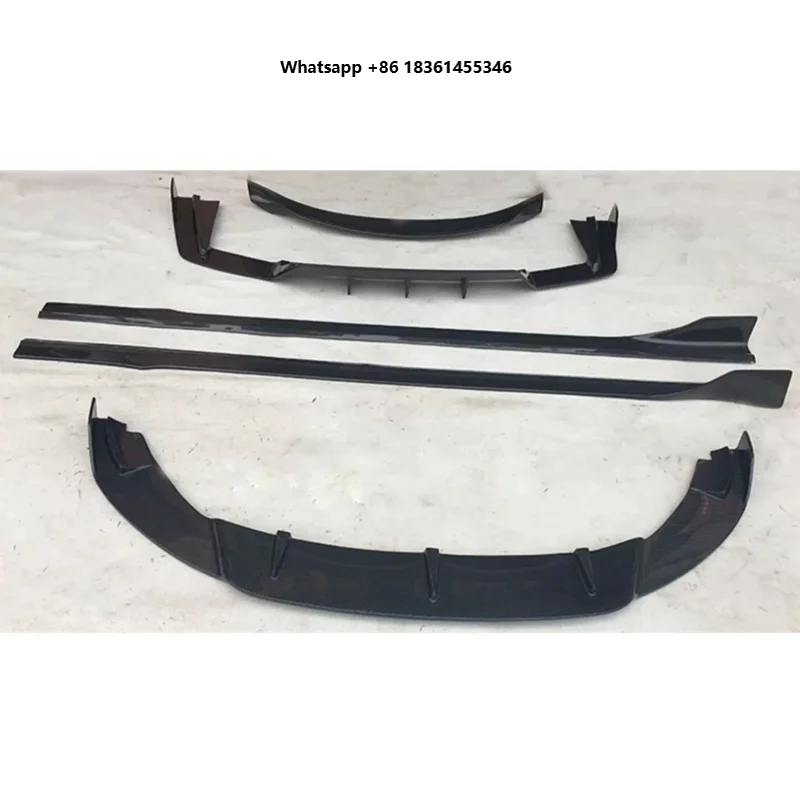 For Quattroporte 2017-2021 modified Front Lip Rear Lip Tail wing Side skirt spoiler Surround Carbon fiber body kit