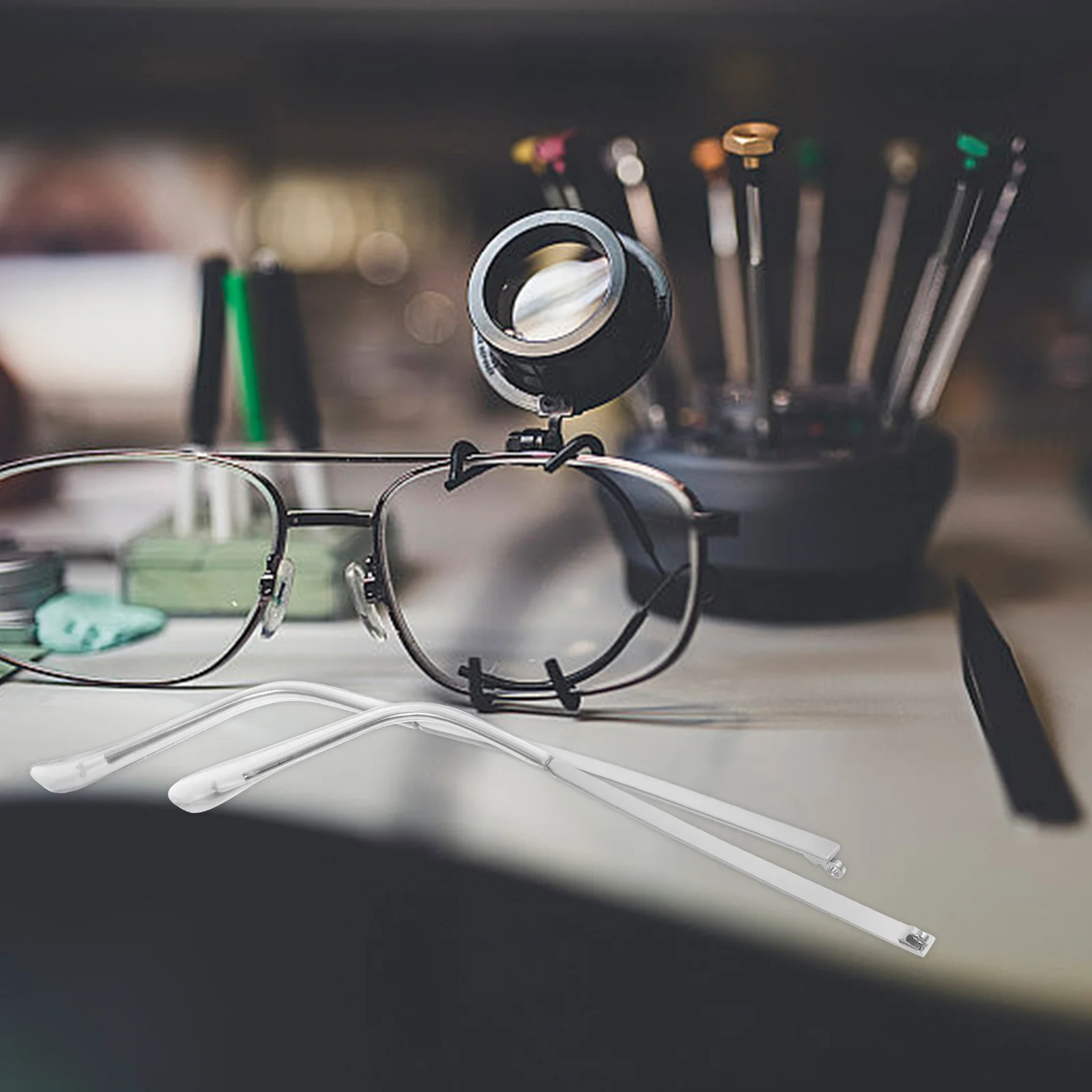 

Eyeglasses Leg Replacement Metal Silver Arm Tips Sunglasses Parts Glasses Repair Kit Universal Accessories Temple Legs Eyewear