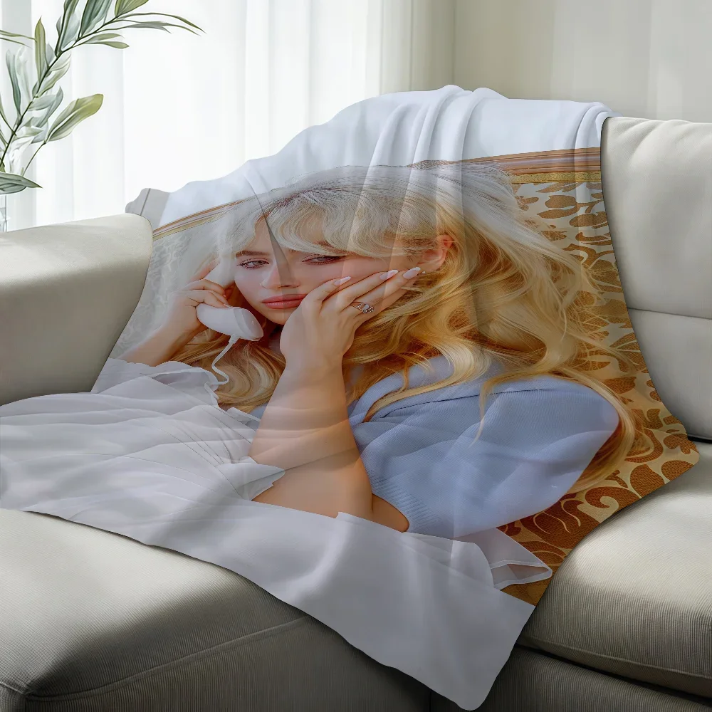 Hot Singer S-Sabrina-es C-Carpenter-s Blanket Suitable For Sofas Beds Offices Cars Outdoor Travel