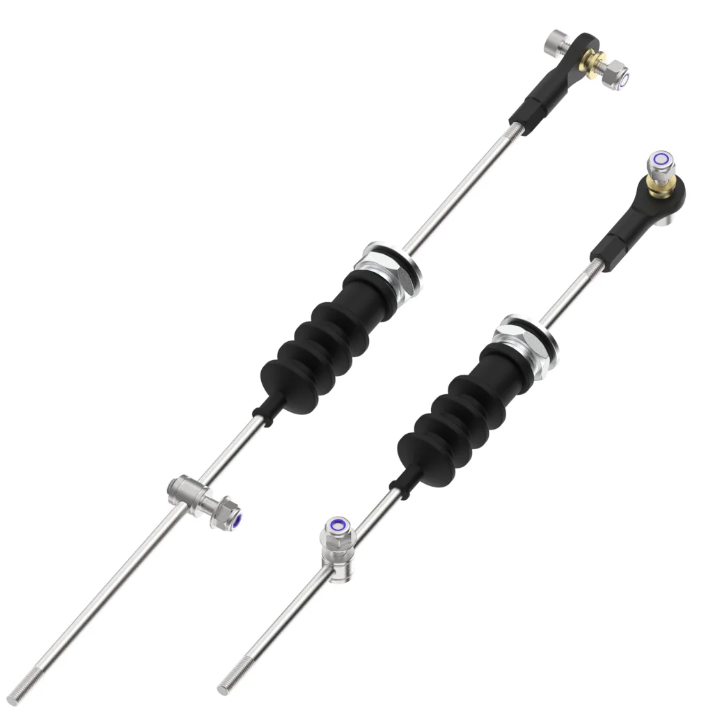 Kit de rotule de liaison servo M3 de 3 mm pour bateau RC - Bouchon réglable + soufflet d'étanchéité + tiges de poussée de 25 à 300 mm, pièces de connecteur en métal