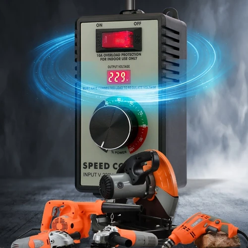 Imagen 2 del producto Controlador de velocidad del Motor de 220V y 4000W, enrutador eléctrico, ventilador de escape, amoladora, taladro, regulador de voltaje Variable, interruptor, pantalla LED