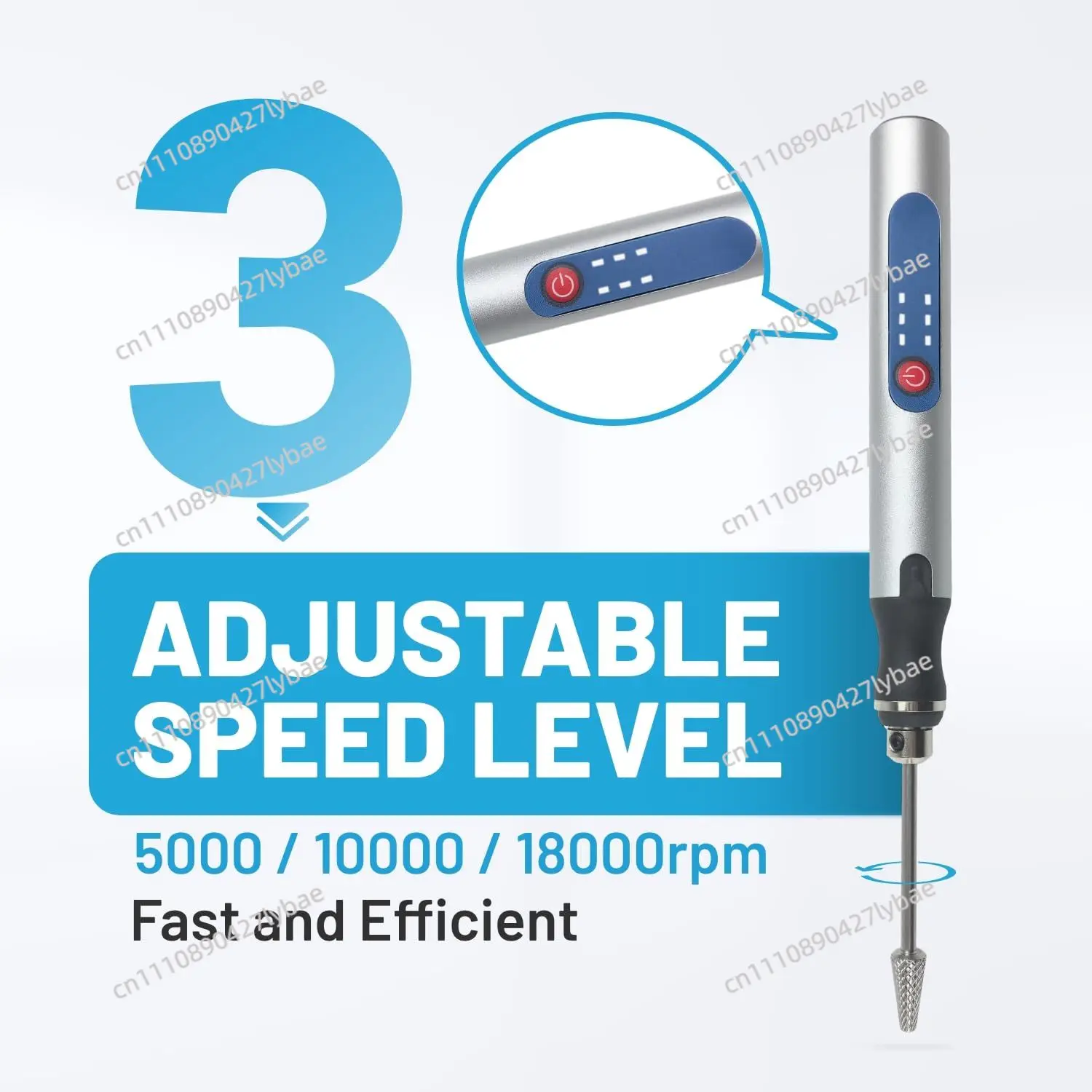 Ultrafine Handheld Homogenizer with 3 Speed Adjustable Handheld Lab Tissue Grinder 2ml Laboratory Micro Tissue Grinder