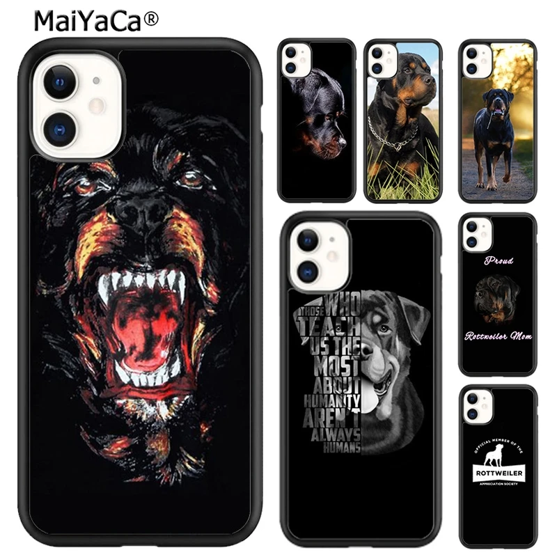 MaiYaCa Rottweiler Dog Phone Case Cover For iPhone 16 15 SE2020 6 7 8 plus 11 12 mini 13 14 pro max plus shell  coque