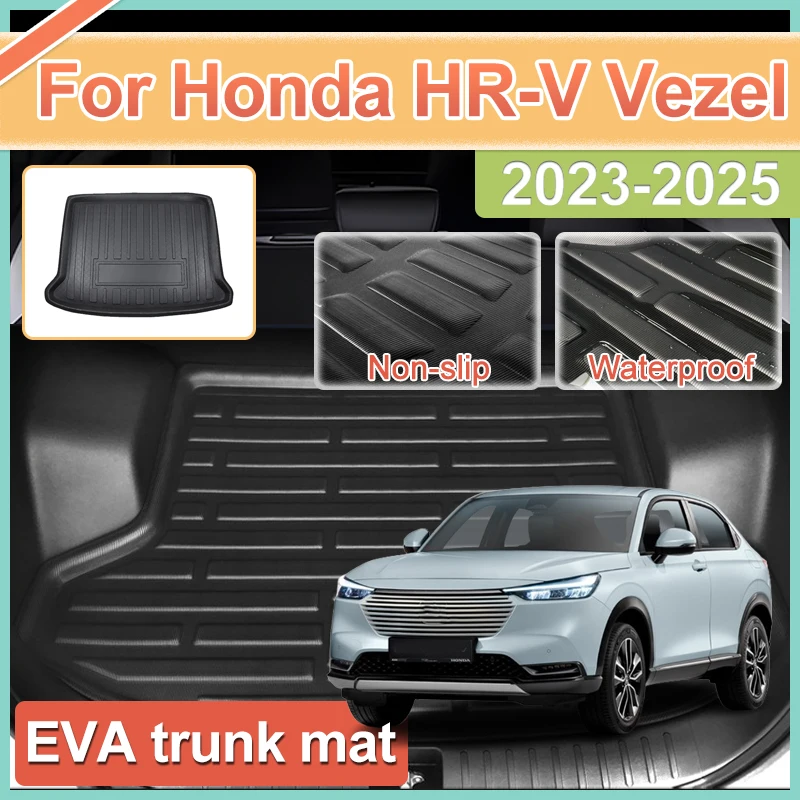 Car Trunk Floor Mat For Honda HR-V HRV Vezel 2023 2024 2025 ZRV ZR V Waterproof Liner Protect Anti-Slip Storage Pad EVA Materal
