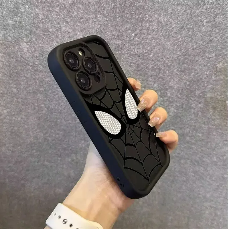 Marvel Spider Man Plain Multistep TPU Phone Case For iPhone 16 15 14 13 12 11 Pro Max XR XS 7 8 Plus Soft Silicone Cool Cover - náhled 4