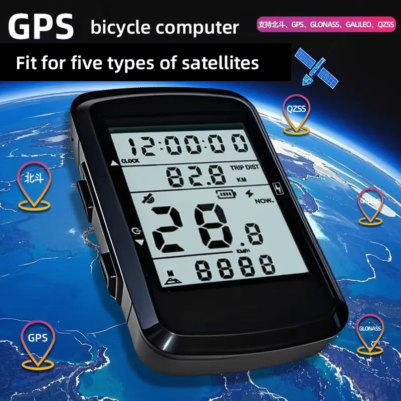 

OFFBONDAGE Bicycle Computer Wireless GPS Bike Speedometer MTB Road Bike Cycling Odometer USB Rechargeable Digital Stopwatch