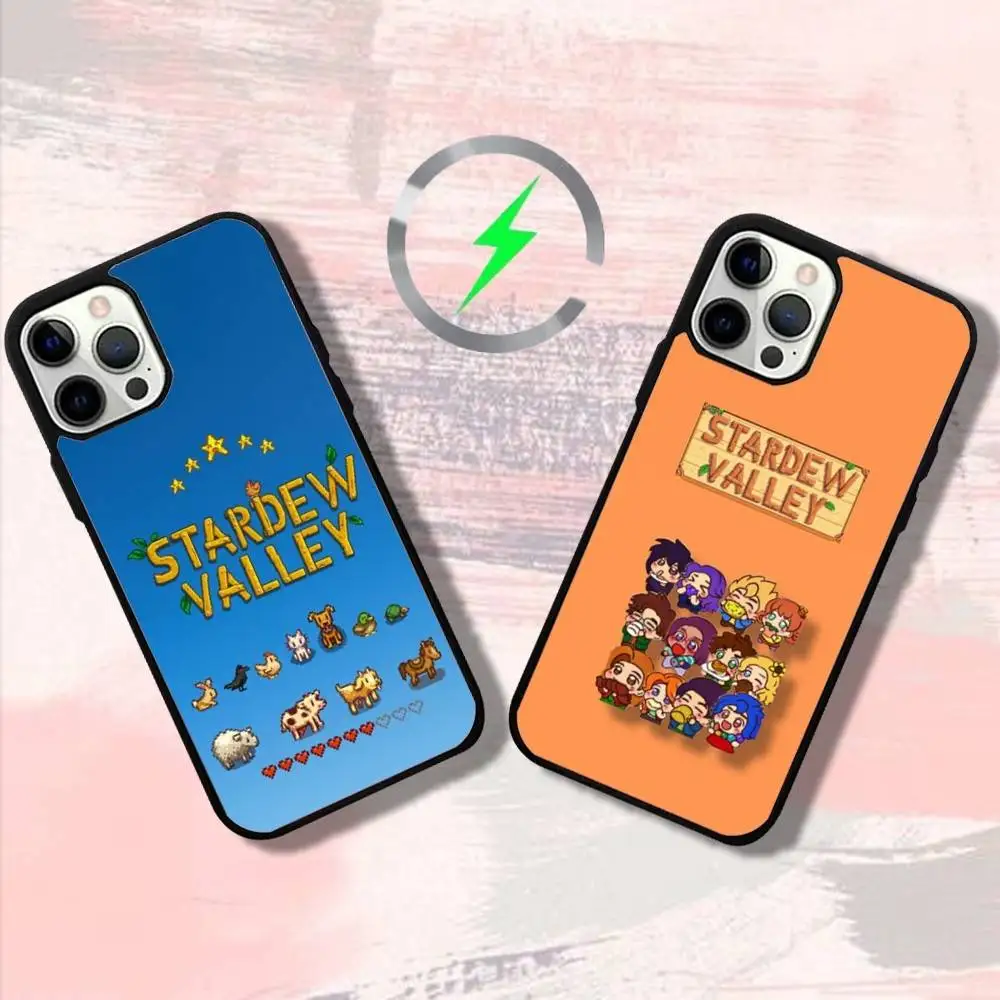 

Cartoon S-Stardew V-Valley Phone Case For iPhone 17,16,15,14,13,12,11,Pro,Max,Plus,Mini,SE4,E Magnetic Magsafe Wireless Charging