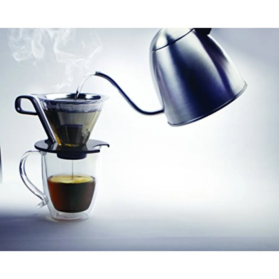 Precision Pour Over Kettle with Stainless Steel Construction for Coffee Brewing Enthusiasts 1.06 Qt Capacity Ensures Consistent