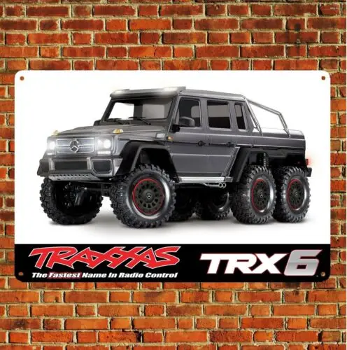 Metal Poster Rc Car Wall Decoration Tin Sign Plaque Traxxas Trx6 Rock Crawler