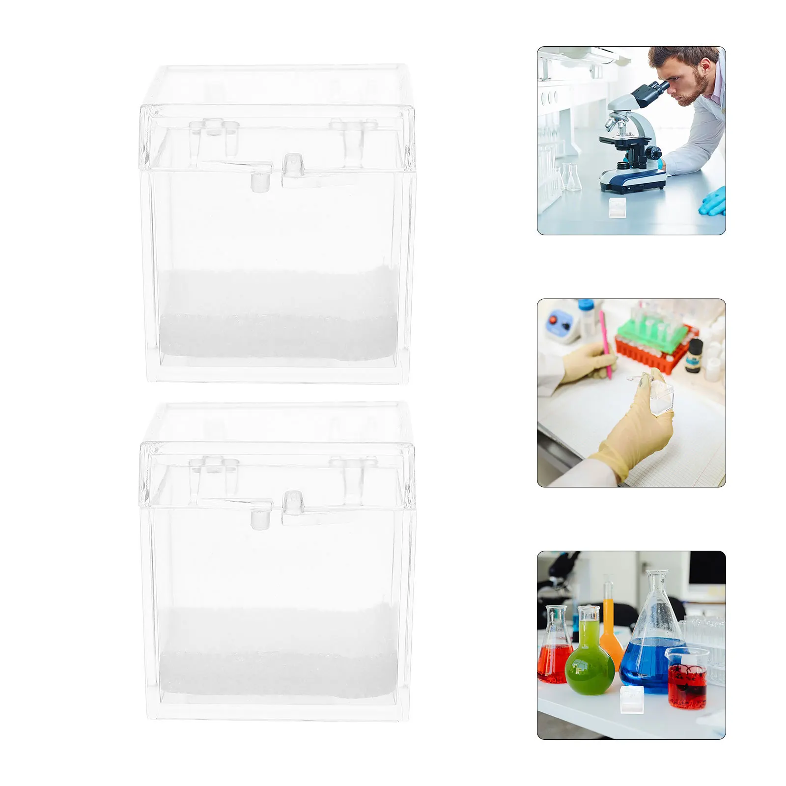 

5pcs Mineral Specimen Box Clear Transparent Storage For Rock Collection Display Small Plastic Specimen Container Crystal