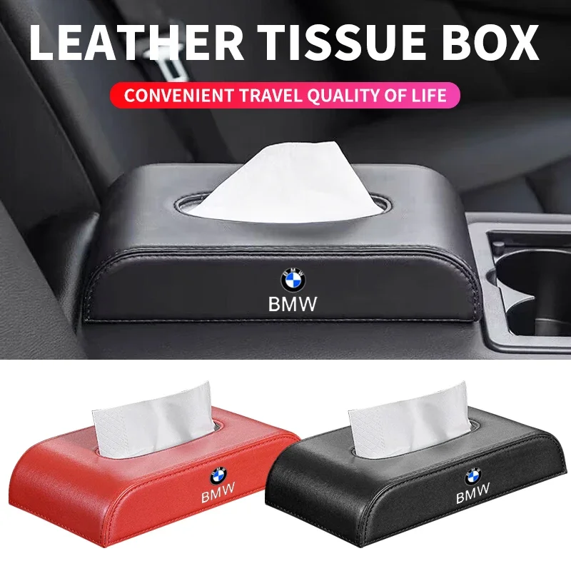 For BMW New 3D Leather Tissue Box Drawer Desktop Kitchen Napkin Storage Boxes For BMW 5 6 7 X3 X4 X5 X6 F Series F01 F12 F15 F16