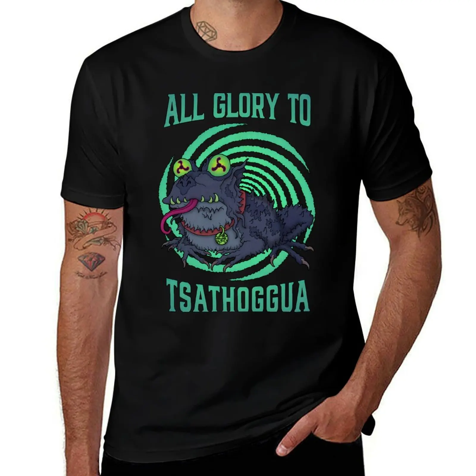 

All Glory to Tsathoggua - Azhmodai 23 T-Shirt man t shirt heavy cotton funny t shirts dark humor T-shirt