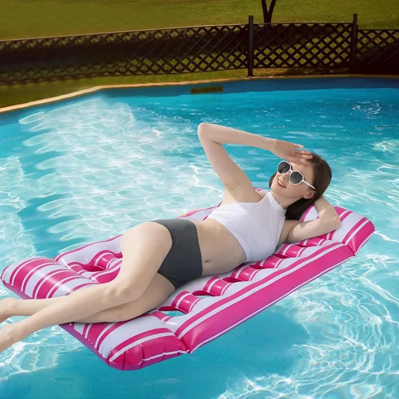 Cama de agua inflable, cojín de aire, hamaca flotante, visera solar, piscina plegable al aire libre, accesorios para el hogar