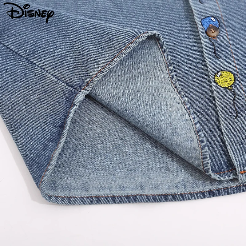 Imagem -04 - Camisas de Vaqueiro Bordadas Algodão Disney Mickey Mouse Solta Nos Desenhos Animados Tamanho Grande Top Casual Nova Chegada Moda 2023