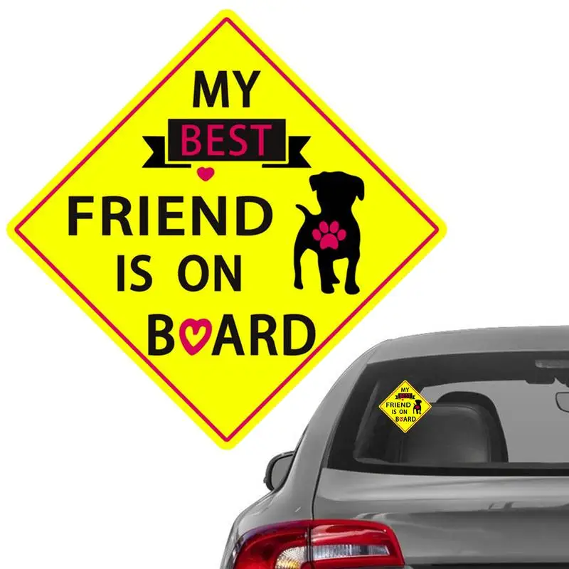 Car Window Letter Decals Funny Window Sticker My Best Friend Is On Board Design Creative Car Letter Stickers For Kindergarten