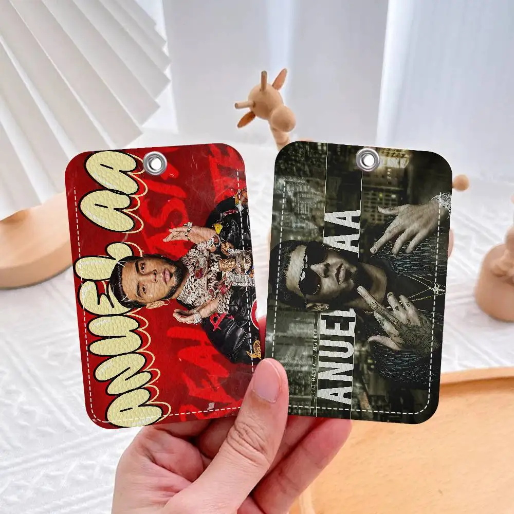 

Чехол для ключей и карт из мягкой искусственной кожи в стиле хип-хоп от рэпера Anuel AA, прямоугольный, с защитой от индукционных устройств, молодежный модный аксессуар