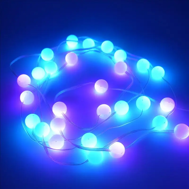 

5mX APP Control WS2812B dream color LED Pixel String Light 3D LED Pixel Pebble Light Ball