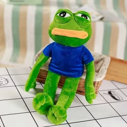 45CM Pepe Frog Plush Toy Sad Male Ugly Baby Big Mouth Crying Face Peripheral Dolls Send Friends Funny Christmas Birthday Gifts