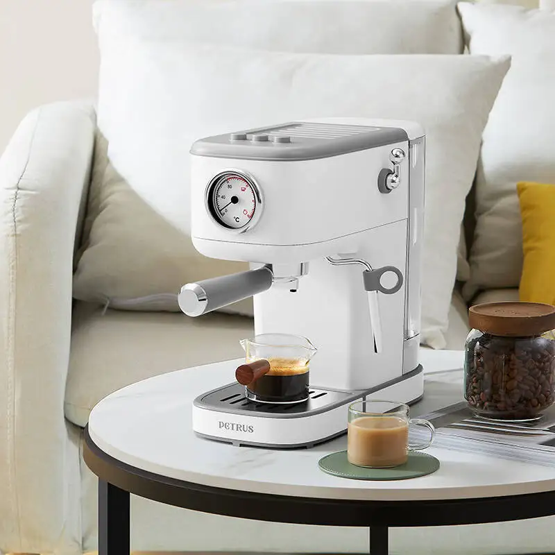 Italian Coffee Machine Fully Semi-Automatic Type with Upgraded Milk Frother for Home Brewing