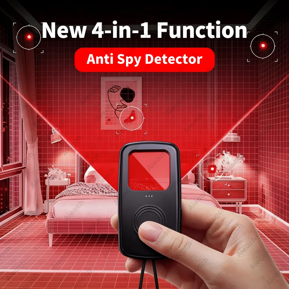 

Camera Detector Intelligent Hidden Camera Signal Security Alarm Anti Spy Candid Peeping Protection Detector with Intrusion Alert