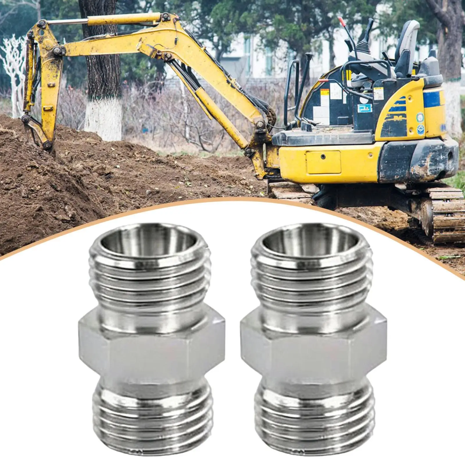 2 Pieces 16MM to 16MM Fittings Adapters Attachments Easy Installation Hardwares