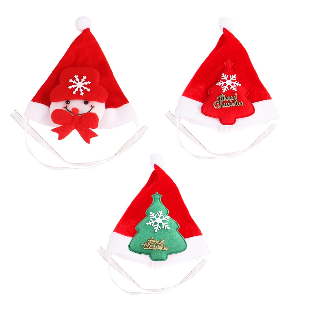 

1Pcs Pet Christmas Hat Xmas Dog Cat Headwear Costume Party Accessory Adorable Style for Holidays Birthdays Parades