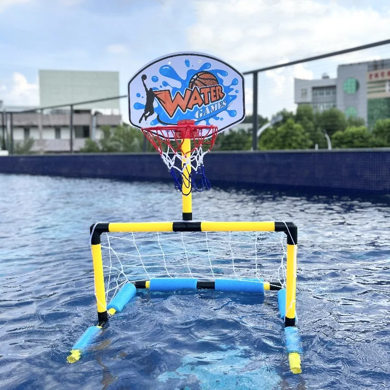 Water basketball hoop, football goal, 2-in-1 swimming pool, water polo basketball, water shooting toys