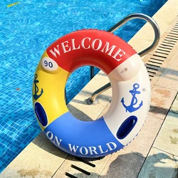Rooxin Inflatable Swimming Ring Adult Pool Float Swim Accessory Swim Tube Summer Water Sports Swimming Circle Swim Float 