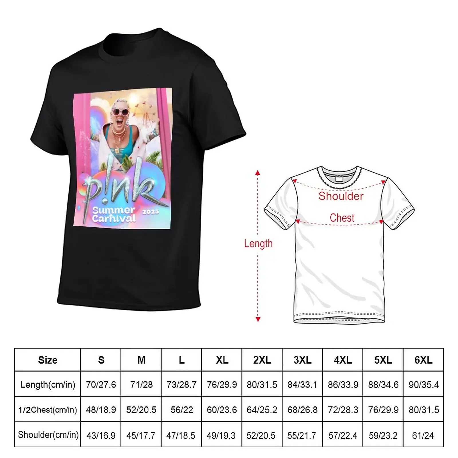 New 2023 pink summer tour carnivale T-Shirt t shirt man custom t shirts men clothings