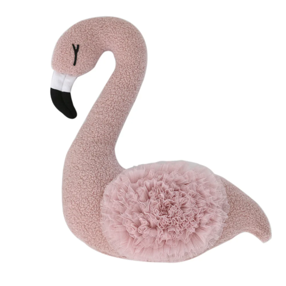 Newborn Photography Props Flamingo Pillow Lace Wrap Set Baby Modeling Pillows Cartoon Cushion Fotografia Photo Props Accessori