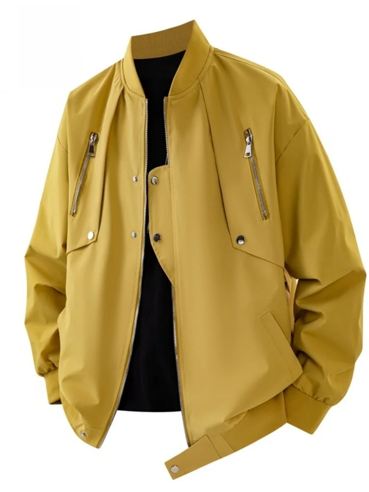 

Американская рабочая одежда Sle Jaet, мужская бейсбольная одежда с воротником, весенне-осенняя куртка для пар, свободная посадка из полиэстера