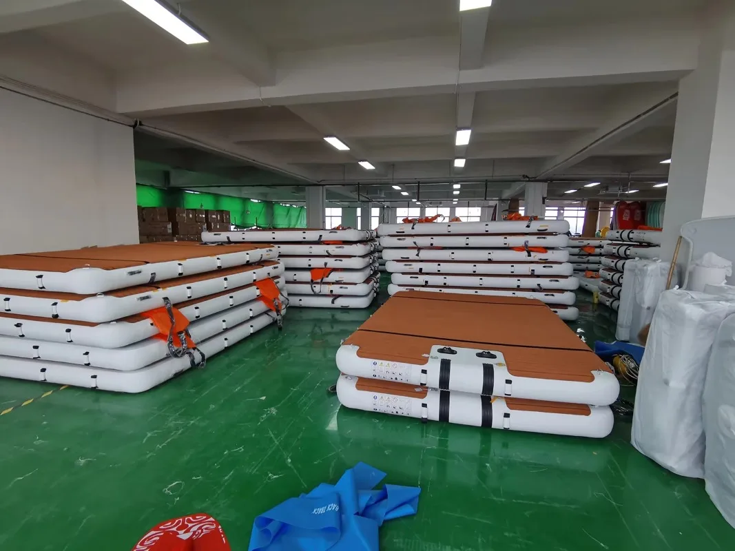 Size Drop Stitch Infla  Floating Swimming Platform Non-slip EVA  Dock for Fishing Leisure