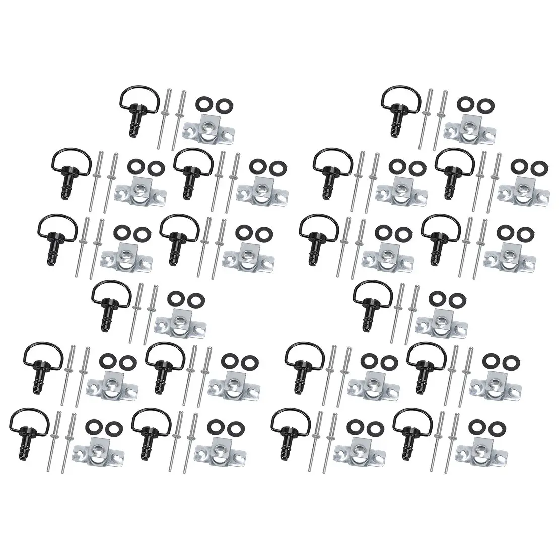 20 مجموعات دراجة نارية 17 مللي متر 1/4 بدوره الإفراج السريع سباق هدية السحابة كليب D-حلقة دبوس غسالة صالح لهوندا كاواساكي ياماها سوزوكي #1