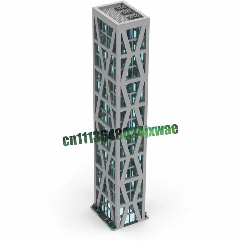 NEW 2173Parts Modern Urban Highrise MOC Creative Street View Model Custom Puzzle Architecture DIY Assembly Educational Toy Gift