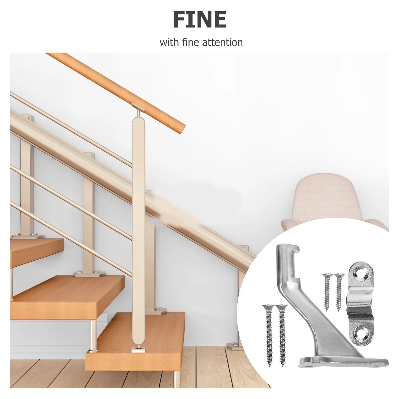 Trapleuning Roestvrij staal Duurzame steun Connect Trappen Trapleuning Beugels Metalen reling Bouwonderdelen