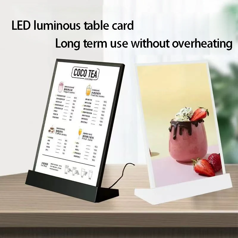 لوحة إعلانات إلكترونية قابلة لإعادة الشحن A4A5 لوحة قائمة إلكترونية لسطح المكتب