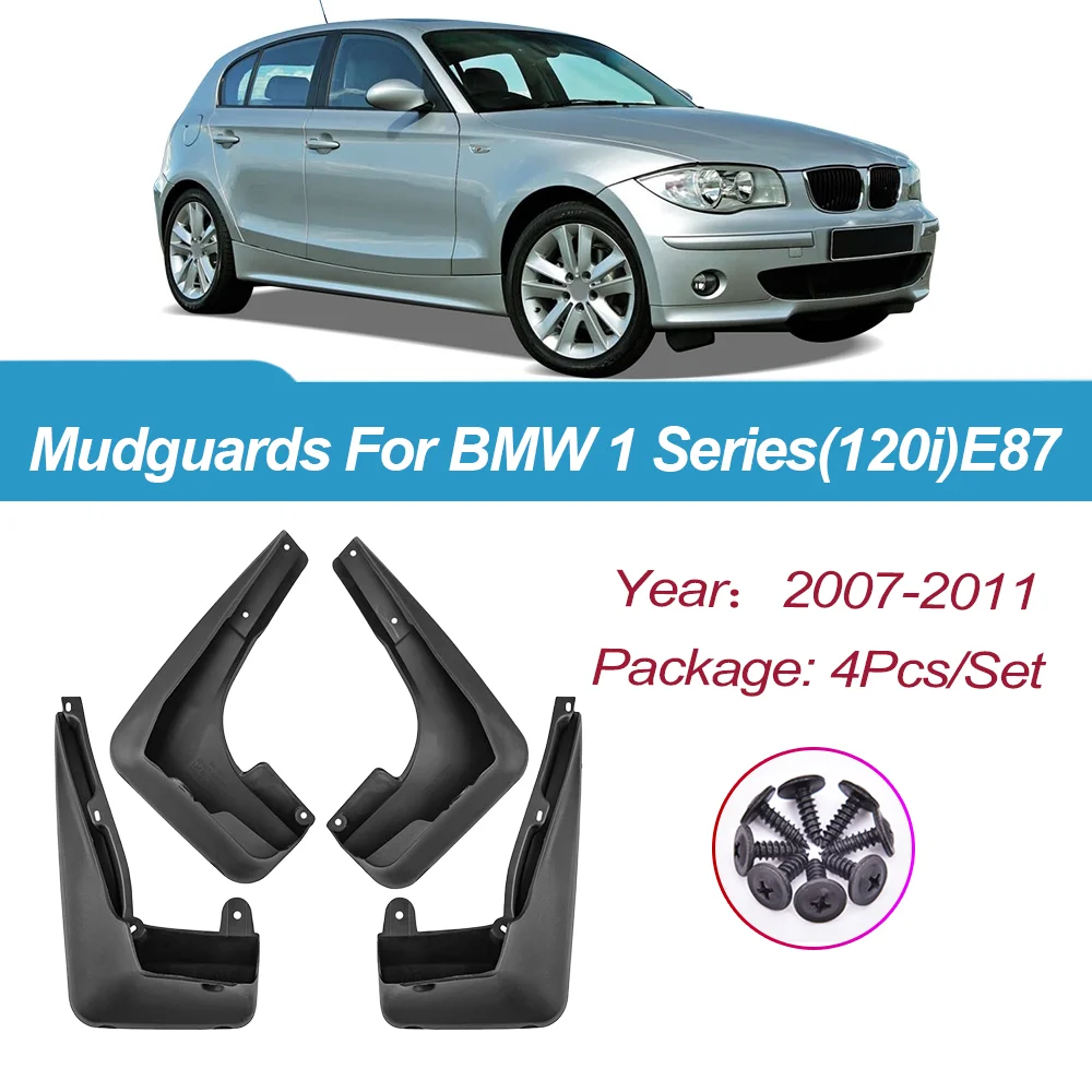

Автомобильные брызговики 2007-2011 для BMW 1 серии 120 E87, брызговики на колеса, брызговики, автомобильные аксессуары, передние и задние 4 шт.20