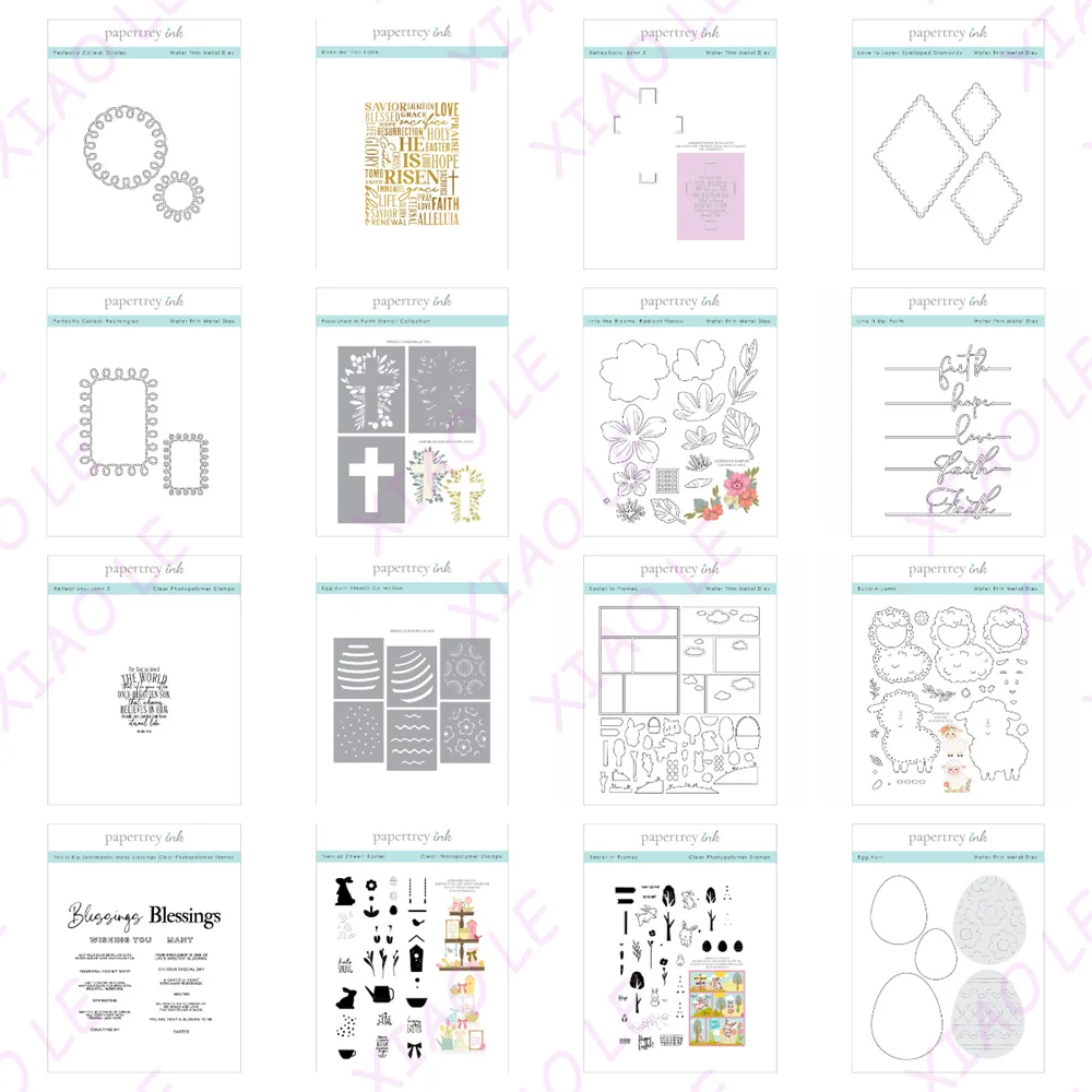 

Easter Blessings Sentiments Metal Cutting Dies Hot Foil Stamps Stencil DIY Scrapbooking Album Embossing Paper Card Embossing