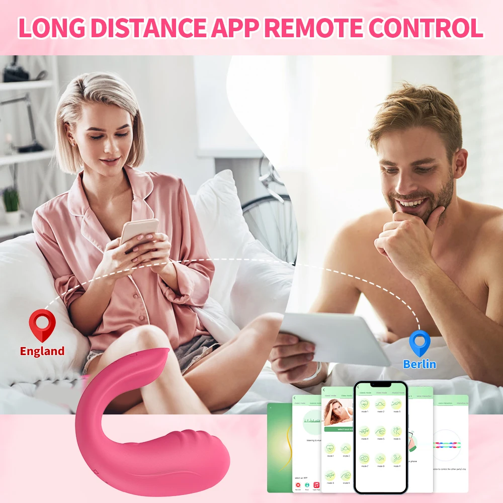 Vibrador de controle Bluetooth para mulheres, clitóris, vibrador G Spot, massageador com ovo vibratório de 2 motores, calcinha, brinquedos sexuais para adultos